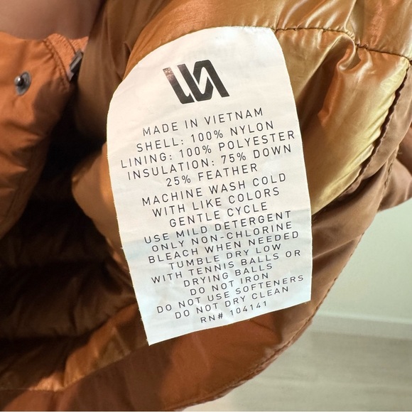 VRST Down Filled Puffer Jacket Size Small in Cocoa Brown - Picture 6 of 7